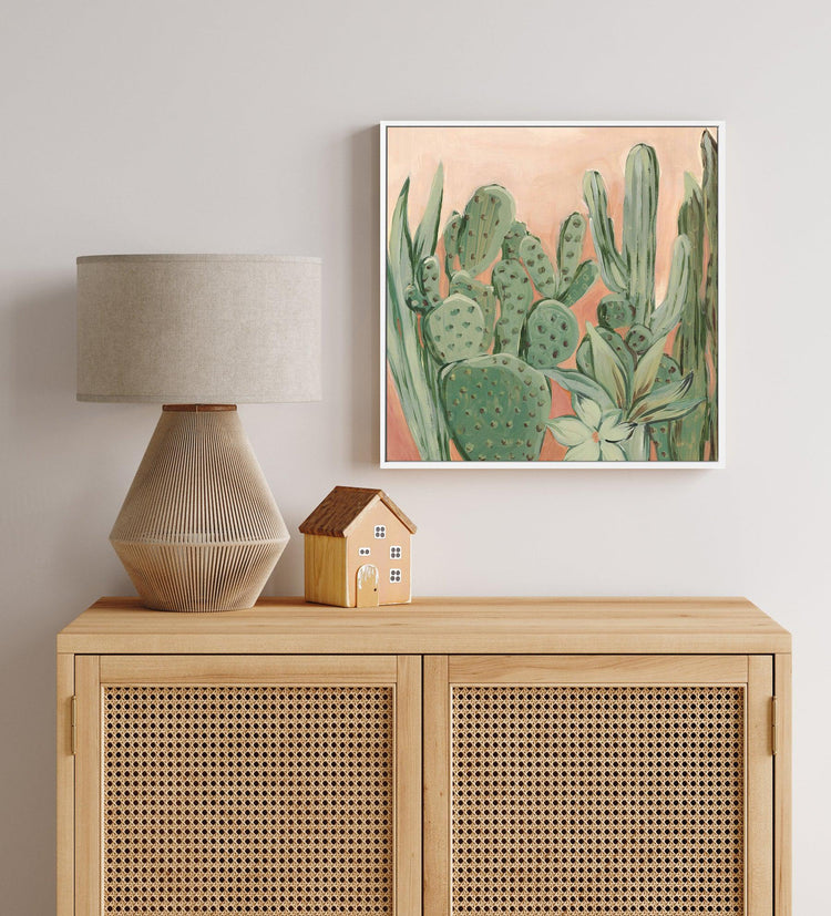 Cactus SQ Framed Canvas-CANVAS-You can shop wall art online with CANVAS Art Print Co for everything from abstract art to fun kids wall art. Our beautiful modern art prints and canvas art are available from large canvas prints to wall art paintings and our proudly Australian artwork collection offers only the highest quality framed large wall art and canvas art Australia - You can buy fashion photography prints or Hampton print posters and paintings on canvas from CANVAS Art Print Co and have them delivere