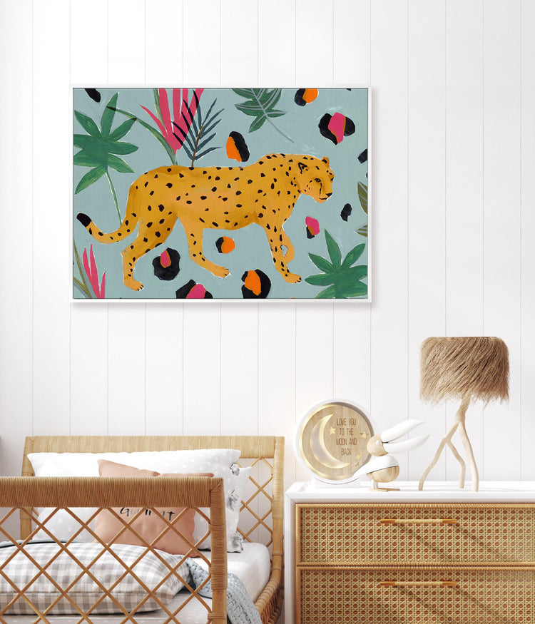 Cheetah II | Framed Canvas-CANVAS-You can shop wall art online with CANVAS Art Print Co for everything from abstract art to fun kids wall art. Our beautiful modern art prints and canvas art are available from large canvas prints to wall art paintings and our proudly Australian artwork collection offers only the highest quality framed large wall art and canvas art Australia - You can buy fashion photography prints or Hampton print posters and paintings on canvas from CANVAS Art Print Co and have them deliv