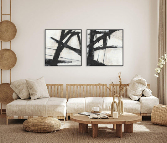 Duo No 1 SQ Framed Canvas-CANVAS-You can shop wall art online with CANVAS Art Print Co for everything from abstract art to fun kids wall art. Our beautiful modern art prints and canvas art are available from large canvas prints to wall art paintings and our proudly Australian artwork collection offers only the highest quality framed large wall art and canvas art Australia - You can buy fashion photography prints or Hampton print posters and paintings on canvas from CANVAS Art Print Co and have them delive