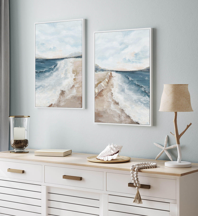 High Tide II | Framed Canvas-CANVAS-You can shop wall art online with CANVAS Art Print Co for everything from abstract art to fun kids wall art. Our beautiful modern art prints and canvas art are available from large canvas prints to wall art paintings and our proudly Australian artwork collection offers only the highest quality framed large wall art and canvas art Australia - You can buy fashion photography prints or Hampton print posters and paintings on canvas from CANVAS Art Print Co and have them del