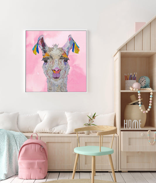 Llama Read About It | Framed Canvas-CANVAS-You can shop wall art online with CANVAS Art Print Co for everything from abstract art to fun kids wall art. Our beautiful modern art prints and canvas art are available from large canvas prints to wall art paintings and our proudly Australian artwork collection offers only the highest quality framed large wall art and canvas art Australia - You can buy fashion photography prints or Hampton print posters and paintings on canvas from CANVAS Art Print Co and have t