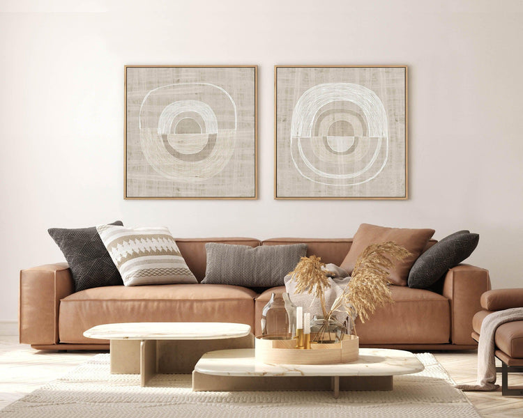 Neutral Lines I SQ Framed Canvas-CANVAS-You can shop wall art online with CANVAS Art Print Co for everything from abstract art to fun kids wall art. Our beautiful modern art prints and canvas art are available from large canvas prints to wall art paintings and our proudly Australian artwork collection offers only the highest quality framed large wall art and canvas art Australia - You can buy fashion photography prints or Hampton print posters and paintings on canvas from CANVAS Art Print Co and have them