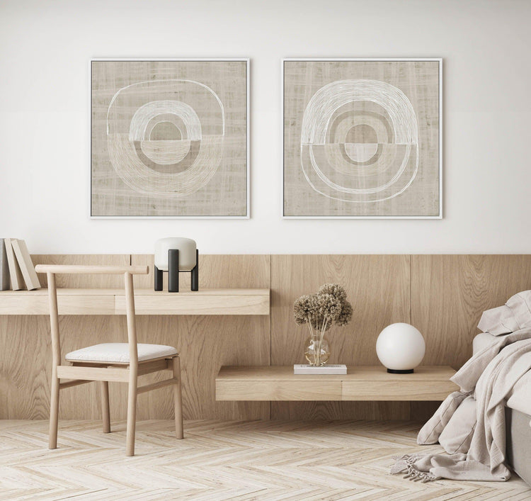 Neutral Lines II SQ Framed Canvas-CANVAS-You can shop wall art online with CANVAS Art Print Co for everything from abstract art to fun kids wall art. Our beautiful modern art prints and canvas art are available from large canvas prints to wall art paintings and our proudly Australian artwork collection offers only the highest quality framed large wall art and canvas art Australia - You can buy fashion photography prints or Hampton print posters and paintings on canvas from CANVAS Art Print Co and have the