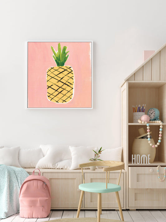 Pineapple SQ Framed Canvas-CANVAS-You can shop wall art online with CANVAS Art Print Co for everything from abstract art to fun kids wall art. Our beautiful modern art prints and canvas art are available from large canvas prints to wall art paintings and our proudly Australian artwork collection offers only the highest quality framed large wall art and canvas art Australia - You can buy fashion photography prints or Hampton print posters and paintings on canvas from CANVAS Art Print Co and have them deliv