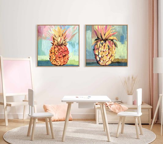Pineapple Study No 2 SQ Framed Canvas-CANVAS-You can shop wall art online with CANVAS Art Print Co for everything from abstract art to fun kids wall art. Our beautiful modern art prints and canvas art are available from large canvas prints to wall art paintings and our proudly Australian artwork collection offers only the highest quality framed large wall art and canvas art Australia - You can buy fashion photography prints or Hampton print posters and paintings on canvas from CANVAS Art Print Co and have