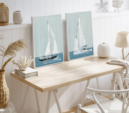 Sailing I | Framed Canvas-CANVAS-You can shop wall art online with CANVAS Art Print Co for everything from abstract art to fun kids wall art. Our beautiful modern art prints and canvas art are available from large canvas prints to wall art paintings and our proudly Australian artwork collection offers only the highest quality framed large wall art and canvas art Australia - You can buy fashion photography prints or Hampton print posters and paintings on canvas from CANVAS Art Print Co and have them delive