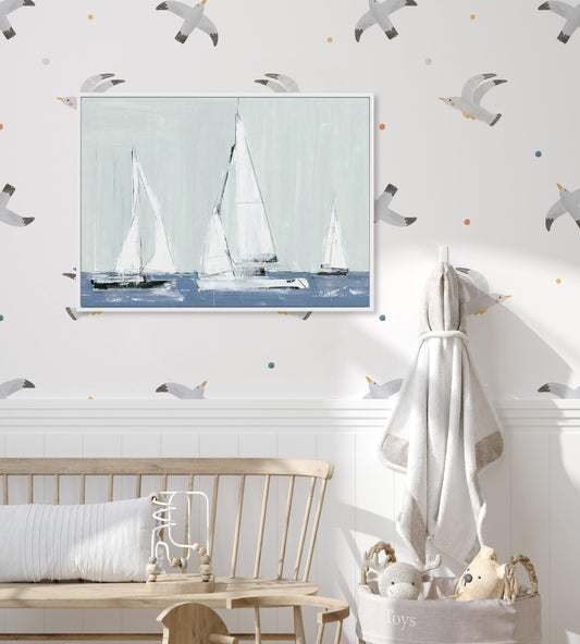 Sailing III | Framed Canvas-CANVAS-You can shop wall art online with CANVAS Art Print Co for everything from abstract art to fun kids wall art. Our beautiful modern art prints and canvas art are available from large canvas prints to wall art paintings and our proudly Australian artwork collection offers only the highest quality framed large wall art and canvas art Australia - You can buy fashion photography prints or Hampton print posters and paintings on canvas from CANVAS Art Print Co and have them deli