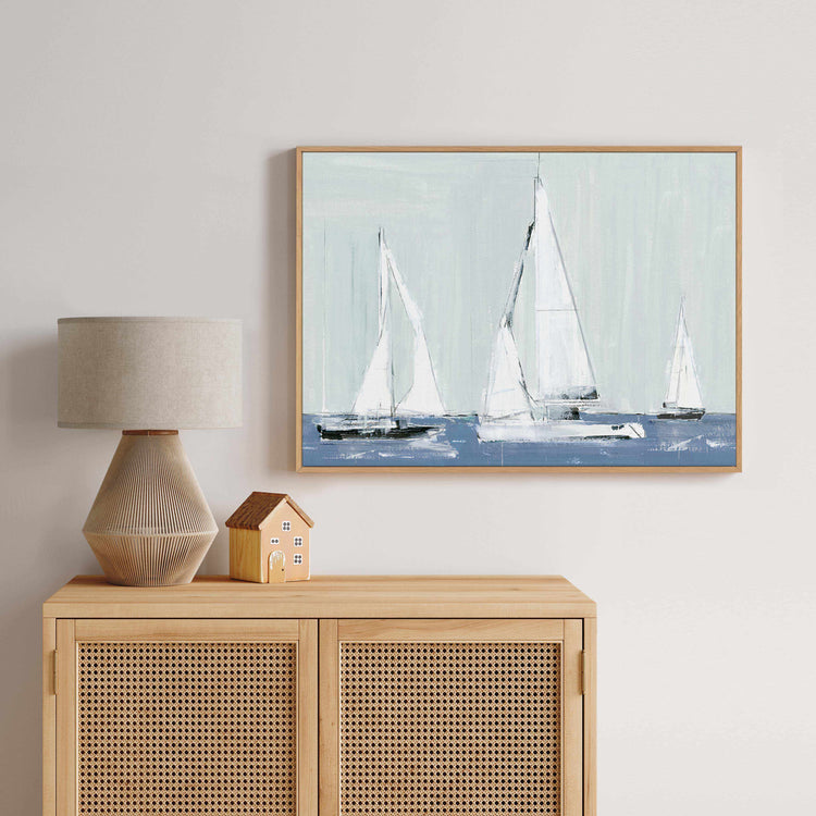 Sailing III | Framed Canvas-CANVAS-You can shop wall art online with CANVAS Art Print Co for everything from abstract art to fun kids wall art. Our beautiful modern art prints and canvas art are available from large canvas prints to wall art paintings and our proudly Australian artwork collection offers only the highest quality framed large wall art and canvas art Australia - You can buy fashion photography prints or Hampton print posters and paintings on canvas from CANVAS Art Print Co and have them deli