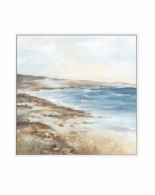 Seaside I SQ Framed Canvas-CANVAS-You can shop wall art online with CANVAS Art Print Co for everything from abstract art to fun kids wall art. Our beautiful modern art prints and canvas art are available from large canvas prints to wall art paintings and our proudly Australian artwork collection offers only the highest quality framed large wall art and canvas art Australia - You can buy fashion photography prints or Hampton print posters and paintings on canvas from CANVAS Art Print Co and have them deliv