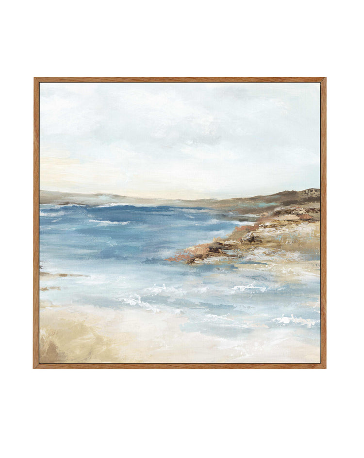 Seaside II SQ Framed Canvas-CANVAS-You can shop wall art online with CANVAS Art Print Co for everything from abstract art to fun kids wall art. Our beautiful modern art prints and canvas art are available from large canvas prints to wall art paintings and our proudly Australian artwork collection offers only the highest quality framed large wall art and canvas art Australia - You can buy fashion photography prints or Hampton print posters and paintings on canvas from CANVAS Art Print Co and have them deli