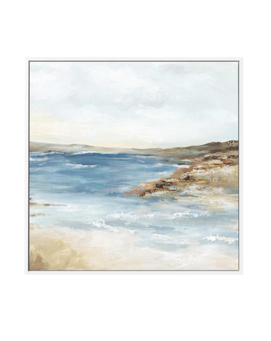 Seaside II SQ Framed Canvas-CANVAS-You can shop wall art online with CANVAS Art Print Co for everything from abstract art to fun kids wall art. Our beautiful modern art prints and canvas art are available from large canvas prints to wall art paintings and our proudly Australian artwork collection offers only the highest quality framed large wall art and canvas art Australia - You can buy fashion photography prints or Hampton print posters and paintings on canvas from CANVAS Art Print Co and have them deli