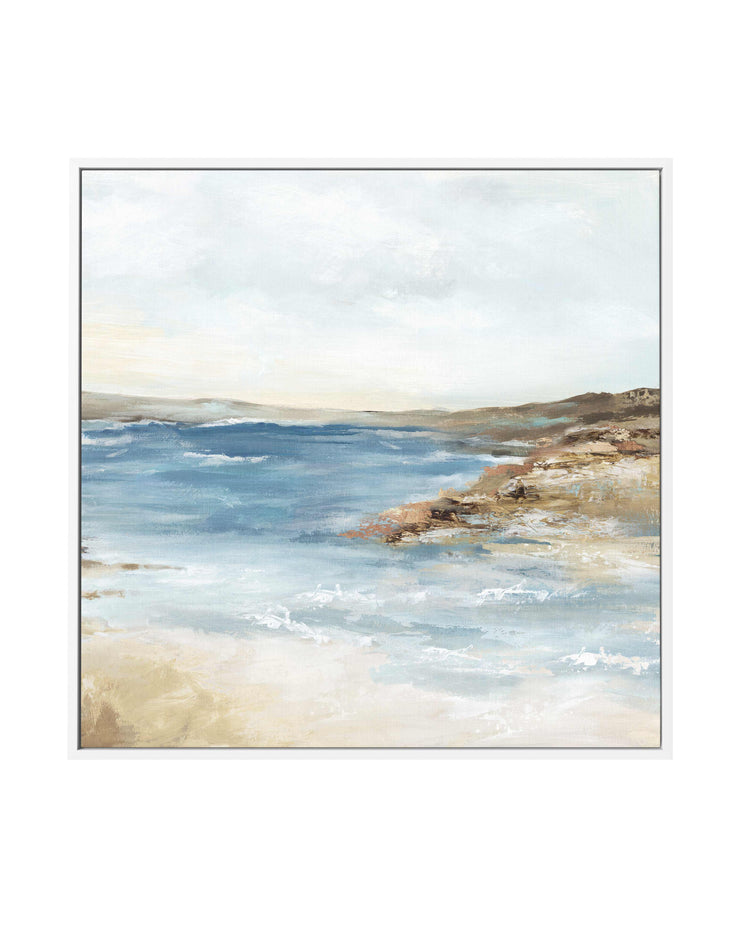 Seaside II SQ Framed Canvas-CANVAS-You can shop wall art online with CANVAS Art Print Co for everything from abstract art to fun kids wall art. Our beautiful modern art prints and canvas art are available from large canvas prints to wall art paintings and our proudly Australian artwork collection offers only the highest quality framed large wall art and canvas art Australia - You can buy fashion photography prints or Hampton print posters and paintings on canvas from CANVAS Art Print Co and have them deli