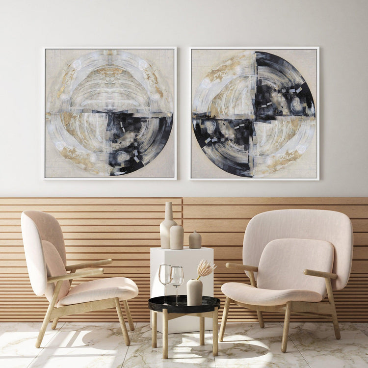 Symmetry I SQ Framed Canvas-CANVAS-You can shop wall art online with CANVAS Art Print Co for everything from abstract art to fun kids wall art. Our beautiful modern art prints and canvas art are available from large canvas prints to wall art paintings and our proudly Australian artwork collection offers only the highest quality framed large wall art and canvas art Australia - You can buy fashion photography prints or Hampton print posters and paintings on canvas from CANVAS Art Print Co and have them deli