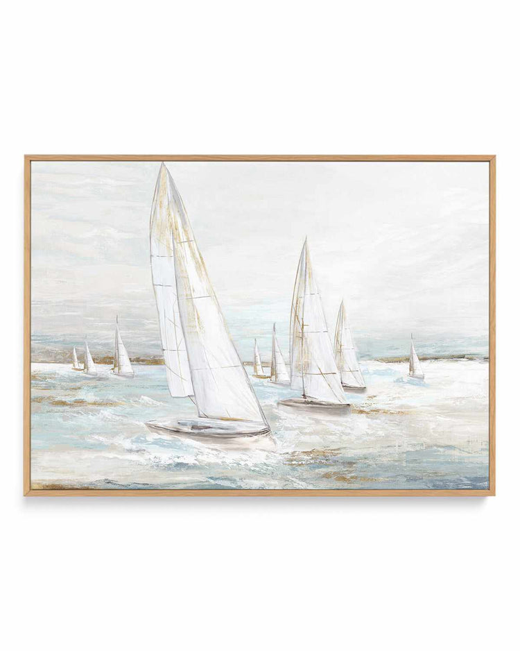 Windswept Sails I | Framed Canvas Art Print