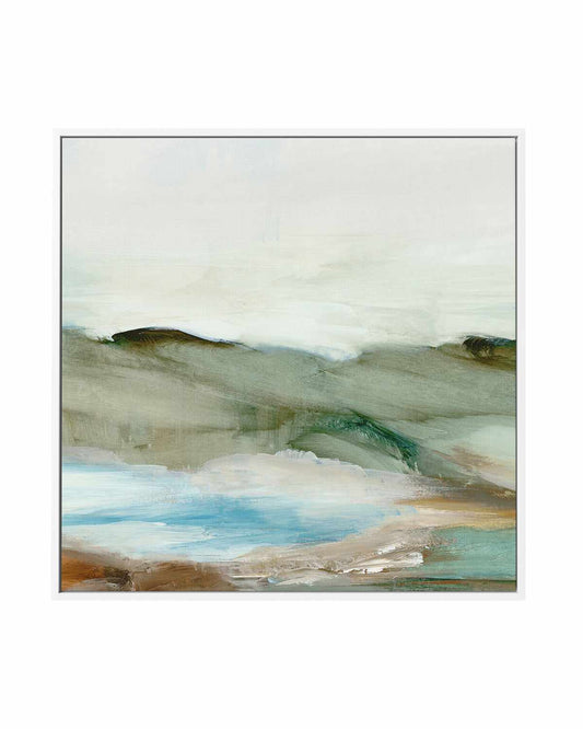 Abstract Landscape Left SQ | Framed Canvas Art Print