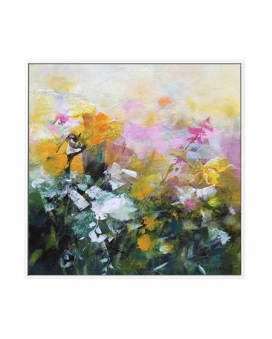 Always Flowers by Marianne Quinzin | Framed Canvas Art Print