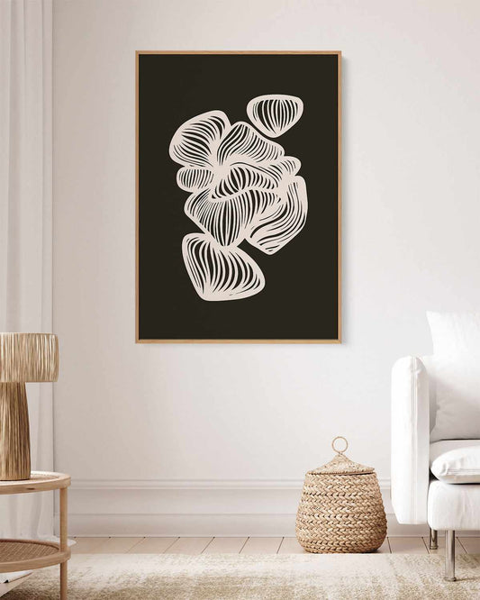 Black and White Shapes by Incado | Framed Canvas Art Print