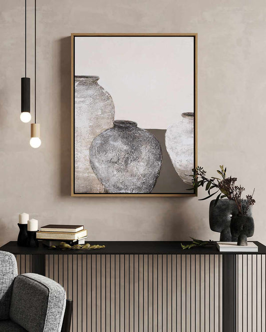 Ceramics I by Design Fabrikken | Framed Canvas Art Print