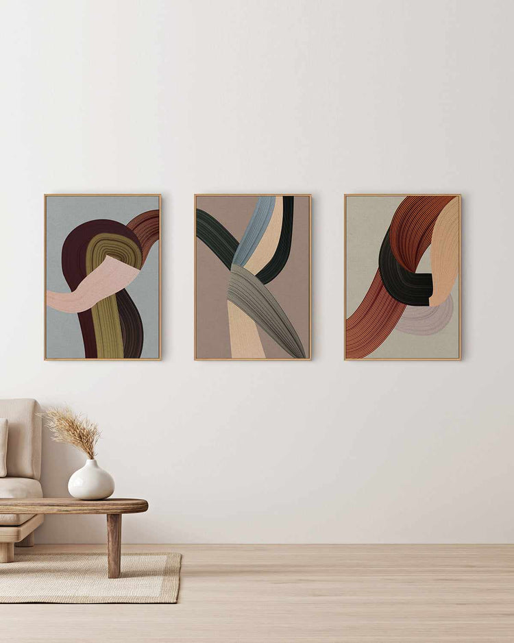 Fibers V by Design Fabrikken | Framed Canvas Art Print