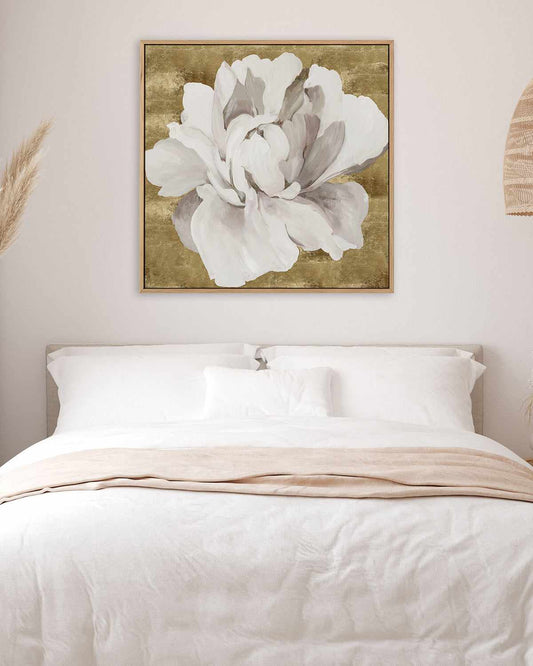 Gold Flower I | Framed Canvas Art Print