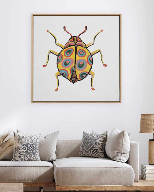 Golden Beetle | Framed Canvas Art Print