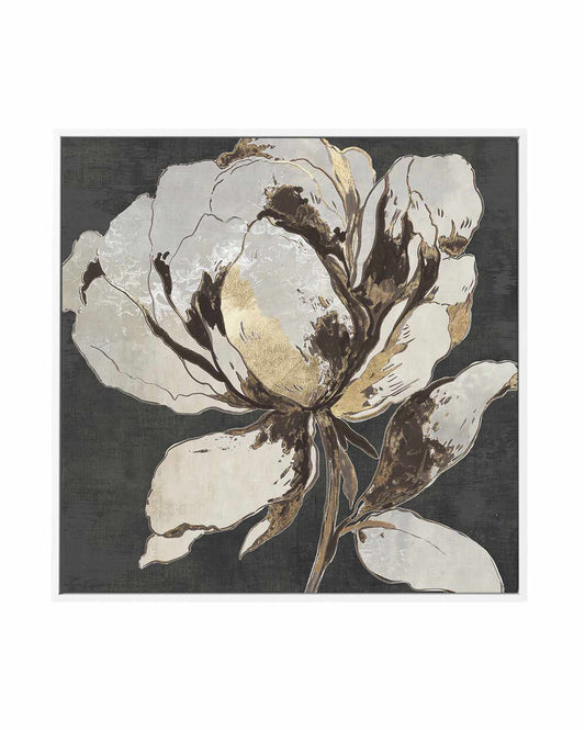 Golden Flower II Gold Version | Framed Canvas Art Print