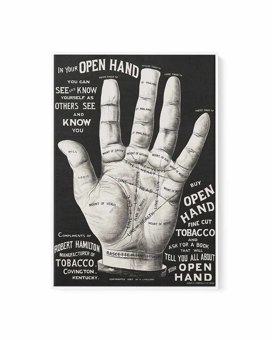 In Your Open Hand Vintage Poster | Framed Canvas Art Print
