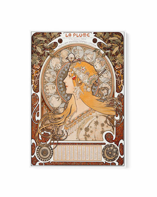 La Plume Vintage Poster | Framed Canvas Art Print