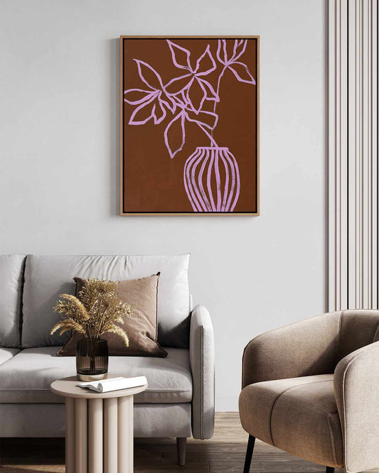 Lilac Umber by Design Fabrikken | Framed Canvas Art Print