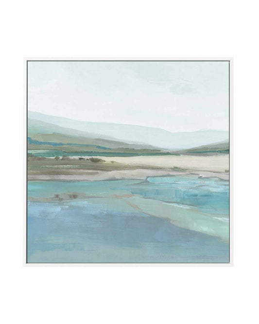 Misty Mornings Left SQ | Framed Canvas Art Print