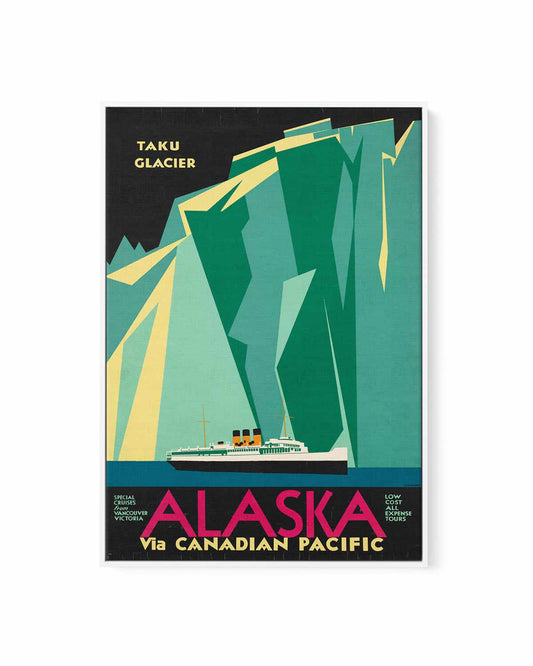 Taku Glacier Vintage Poster | Framed Canvas Art Print