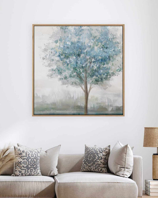 Teal Secret Garden | Framed Canvas Art Print