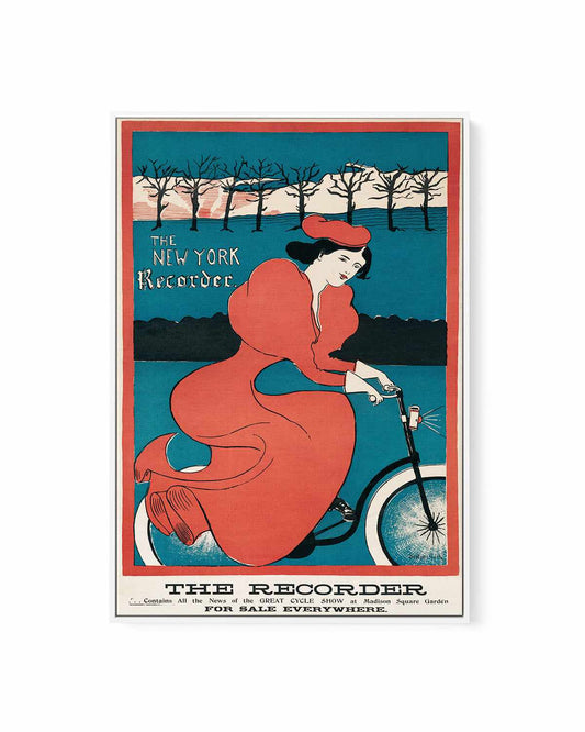 The New York Recorder Vintage Poster | Framed Canvas Art Print