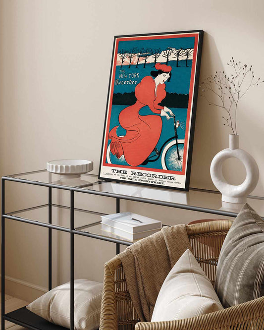 The New York Recorder Vintage Poster | Framed Canvas Art Print