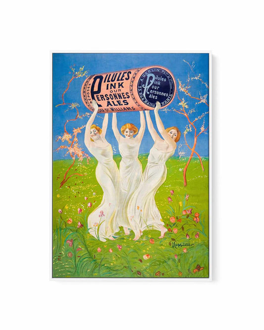 Three Maidens Vintage Poster | Framed Canvas Art Print