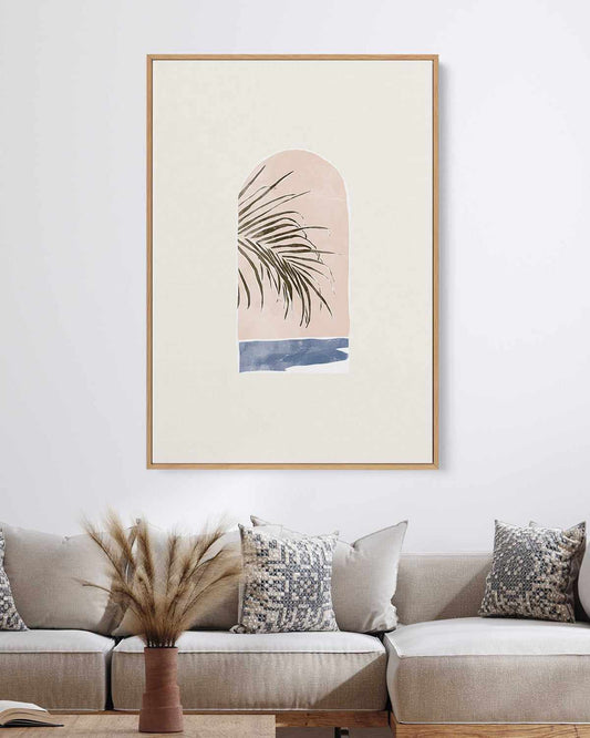 Tropical Window Landscape II by Yuyu Pont | Framed Canvas Art Print