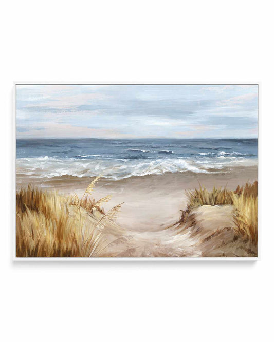 Untouched Beach | Framed Canvas Art Print