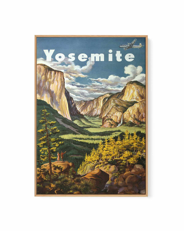Yosemite Vintage Poster | Framed Canvas Art Print