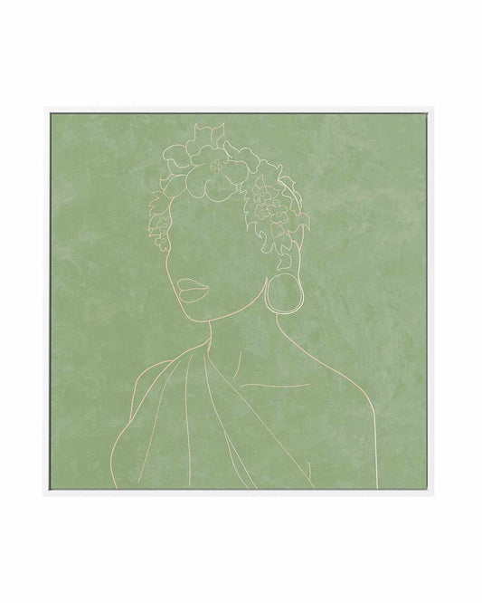 Africa Live Collection Green II | Framed Canvas Art Print
