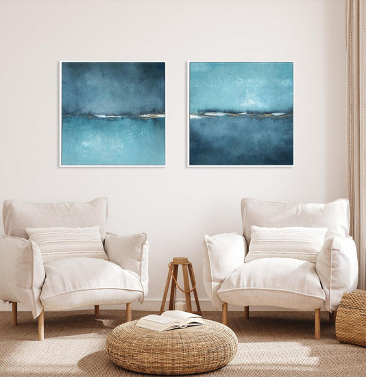 Cerulean Study No 2 SQ Framed Canvas-CANVAS-You can shop wall art online with CANVAS Art Print Co for everything from abstract art to fun kids wall art. Our beautiful modern art prints and canvas art are available from large canvas prints to wall art paintings and our proudly Australian artwork collection offers only the highest quality framed large wall art and canvas art Australia - You can buy fashion photography prints or Hampton print posters and paintings on canvas from CANVAS Art Print Co and have 