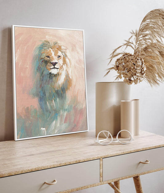 King of the Jungle | Framed Canvas-CANVAS-You can shop wall art online with CANVAS Art Print Co for everything from abstract art to fun kids wall art. Our beautiful modern art prints and canvas art are available from large canvas prints to wall art paintings and our proudly Australian artwork collection offers only the highest quality framed large wall art and canvas art Australia - You can buy fashion photography prints or Hampton print posters and paintings on canvas from CANVAS Art Print Co and have th