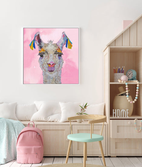 Llama Read About It | Framed Canvas-CANVAS-You can shop wall art online with CANVAS Art Print Co for everything from abstract art to fun kids wall art. Our beautiful modern art prints and canvas art are available from large canvas prints to wall art paintings and our proudly Australian artwork collection offers only the highest quality framed large wall art and canvas art Australia - You can buy fashion photography prints or Hampton print posters and paintings on canvas from CANVAS Art Print Co and have t