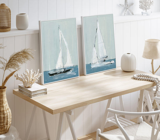 Sailing II | Framed Canvas-CANVAS-You can shop wall art online with CANVAS Art Print Co for everything from abstract art to fun kids wall art. Our beautiful modern art prints and canvas art are available from large canvas prints to wall art paintings and our proudly Australian artwork collection offers only the highest quality framed large wall art and canvas art Australia - You can buy fashion photography prints or Hampton print posters and paintings on canvas from CANVAS Art Print Co and have them deliv