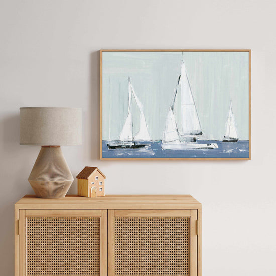 Sailing III | Framed Canvas-CANVAS-You can shop wall art online with CANVAS Art Print Co for everything from abstract art to fun kids wall art. Our beautiful modern art prints and canvas art are available from large canvas prints to wall art paintings and our proudly Australian artwork collection offers only the highest quality framed large wall art and canvas art Australia - You can buy fashion photography prints or Hampton print posters and paintings on canvas from CANVAS Art Print Co and have them deli