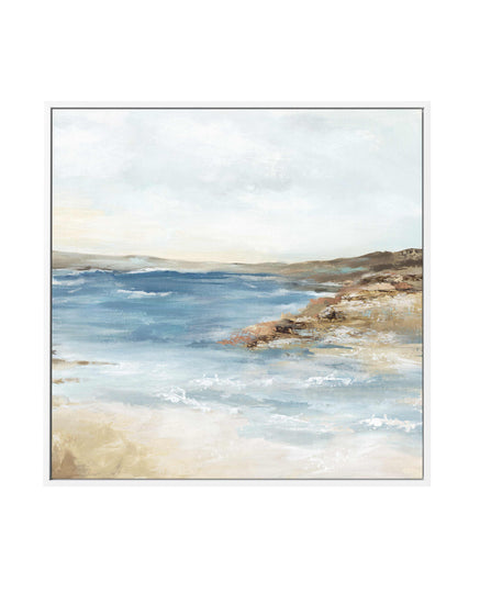 Seaside II SQ Framed Canvas-CANVAS-You can shop wall art online with CANVAS Art Print Co for everything from abstract art to fun kids wall art. Our beautiful modern art prints and canvas art are available from large canvas prints to wall art paintings and our proudly Australian artwork collection offers only the highest quality framed large wall art and canvas art Australia - You can buy fashion photography prints or Hampton print posters and paintings on canvas from CANVAS Art Print Co and have them deli