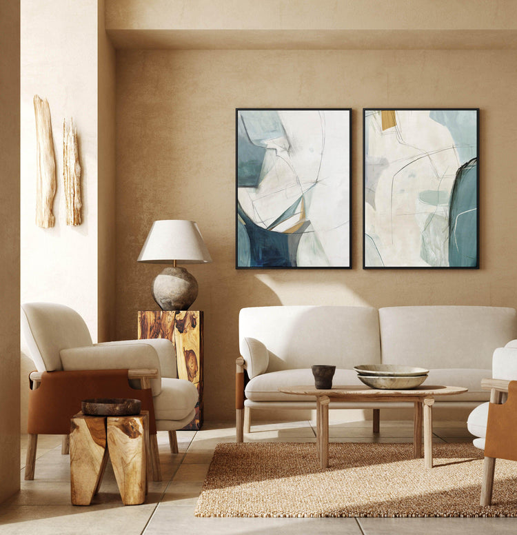 Sketches 'In Teal' No 2 | Framed Canvas-CANVAS-You can shop wall art online with CANVAS Art Print Co for everything from abstract art to fun kids wall art. Our beautiful modern art prints and canvas art are available from large canvas prints to wall art paintings and our proudly Australian artwork collection offers only the highest quality framed large wall art and canvas art Australia - You can buy fashion photography prints or Hampton print posters and paintings on canvas from CANVAS Art Print Co and ha