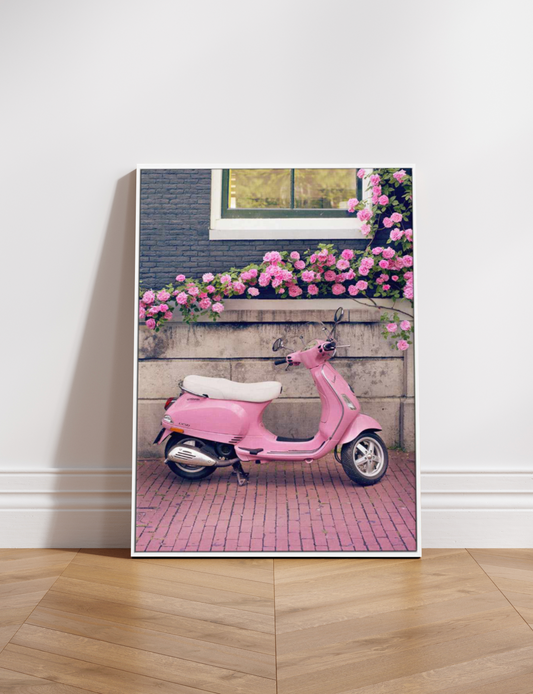 Vespa | Framed Canvas Art Print