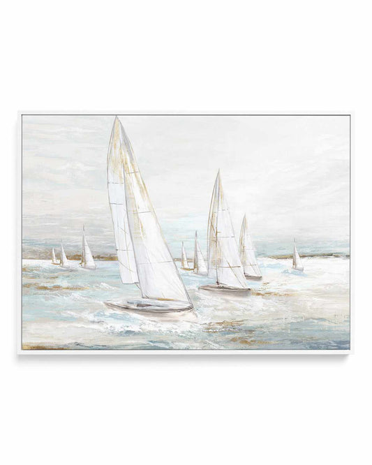 Windswept Sails I | Framed Canvas Art Print